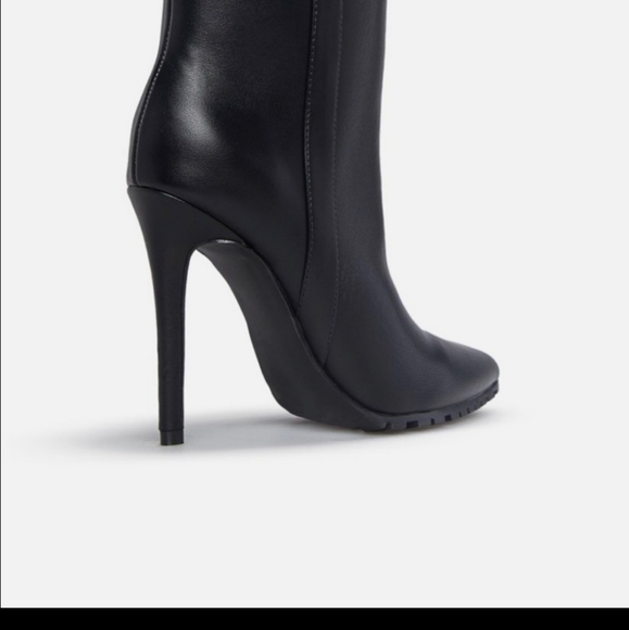 Stiletto lug sole pull on booties - vegan - Picture 3 of 5